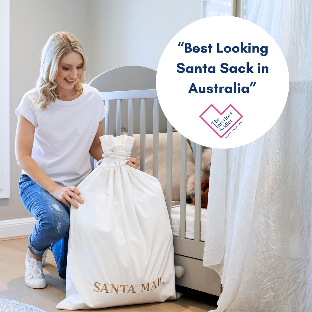 Personalised Velvet Christmas Sack White | Mirage Haven