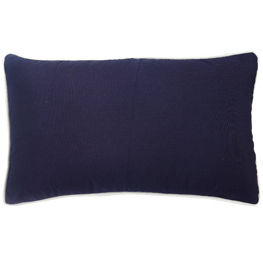 Dark Blue and White Outdoor Cushion Cover | KIRRA  