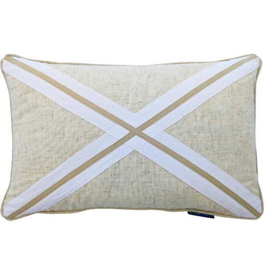 AVALON Linen Cross Cushion Cover | Mirage Haven 