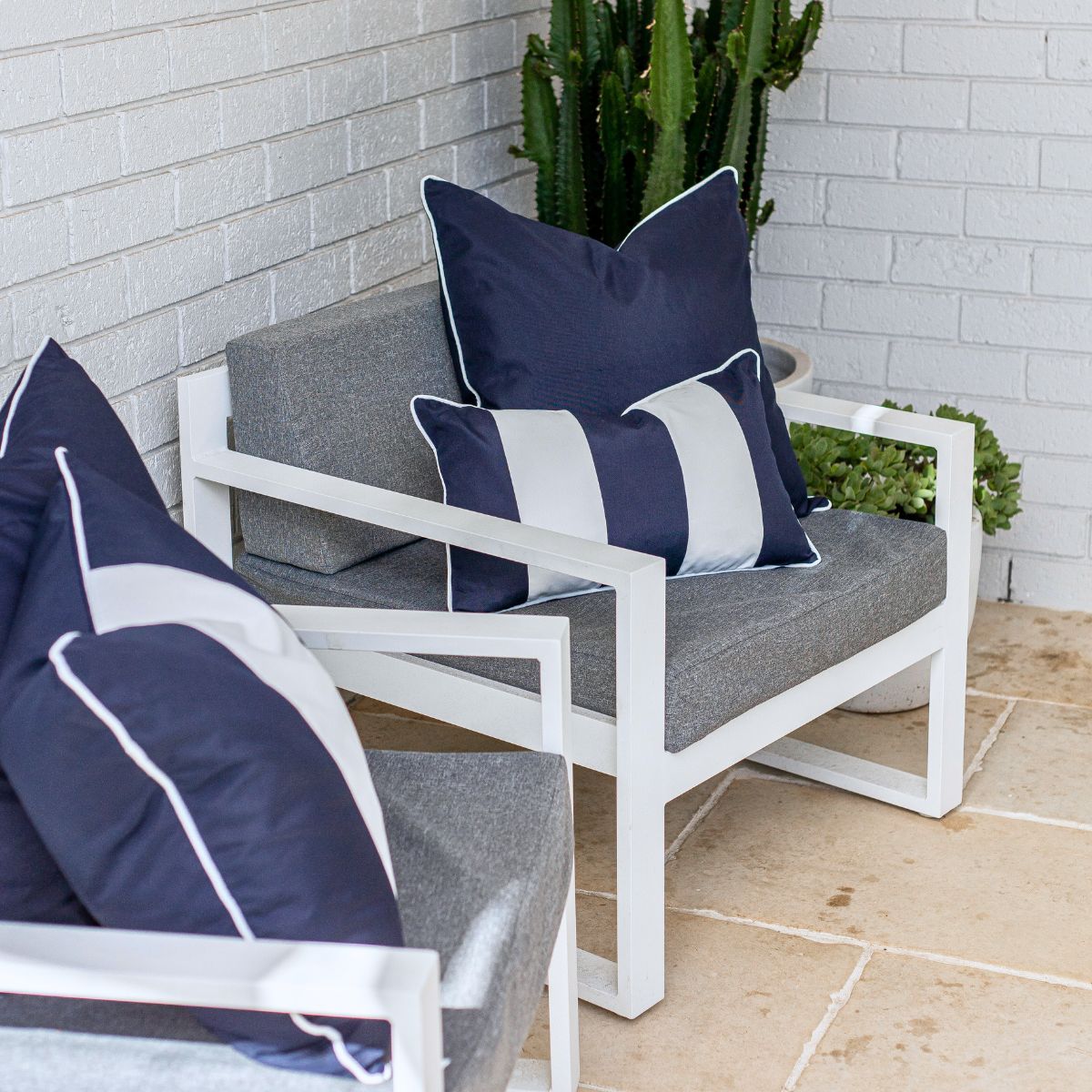 KIRRA Dark Blue Outdoor Cushion Cover | Mirage Haven