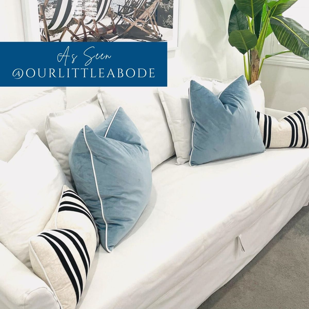 MILROY Black Stripes and Silver Jute Cushion Cover | Mirage Haven