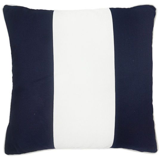 KIRRA Dark Blue Striped Outdoor Cushion Cover | Mirage Haven  