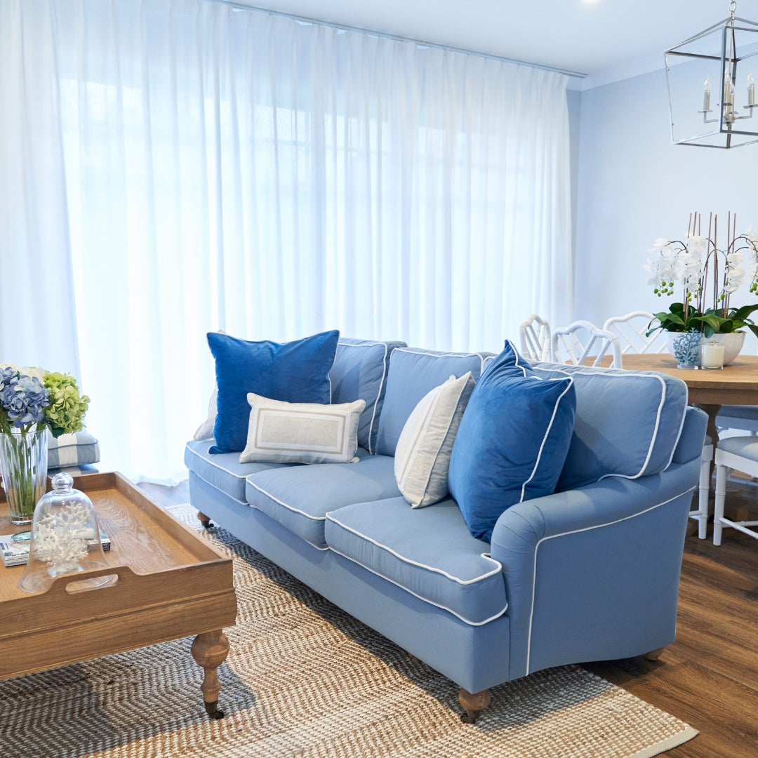 GRANGE French Blue Premium Velvet Cushion Cover | Mirage Haven 