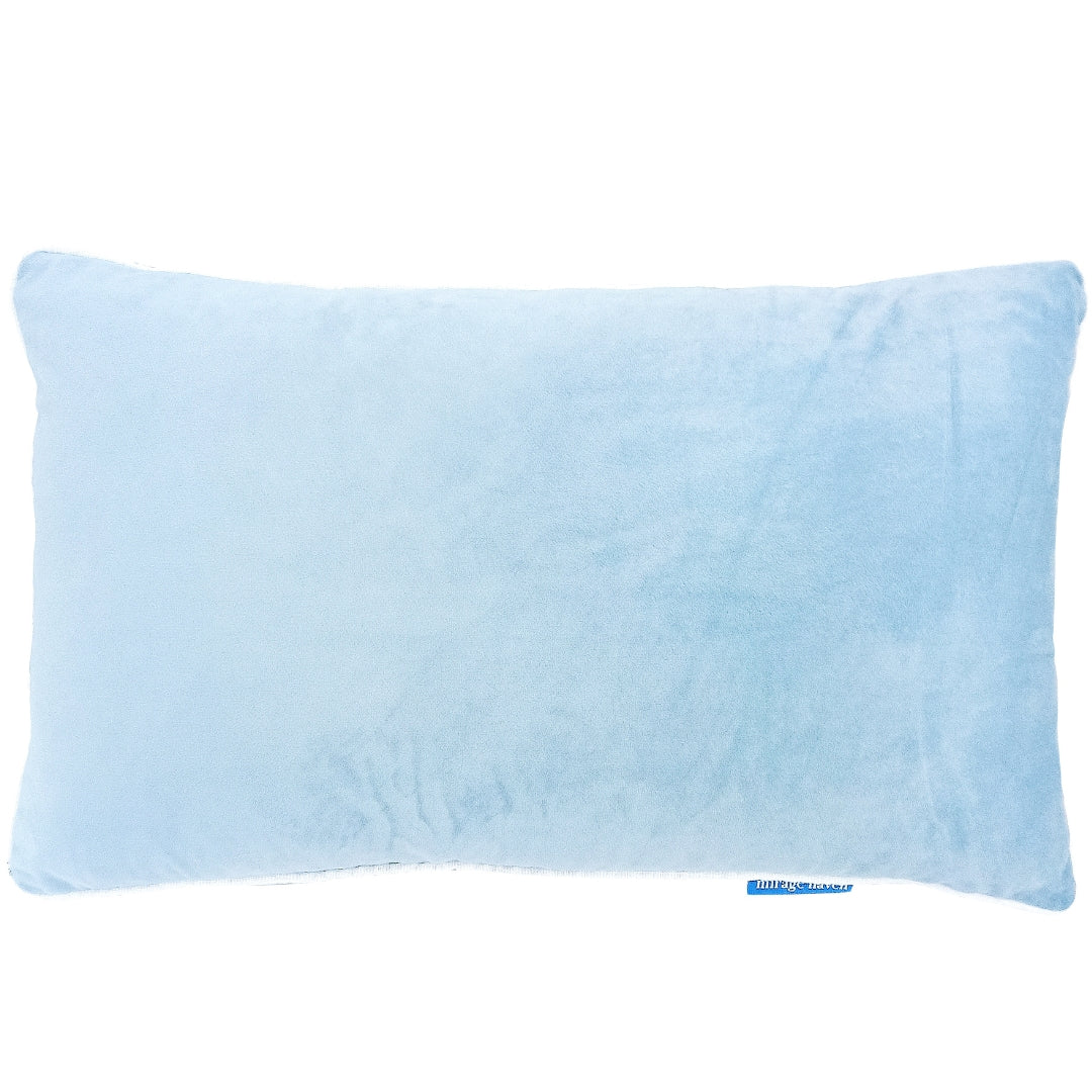 GRANGE Sky Blue Velvet White Cushion | Mirage Haven 