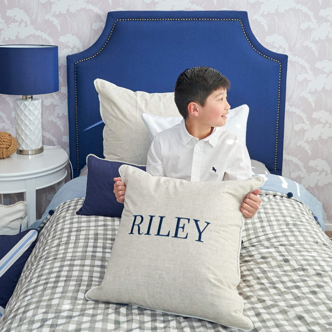 Linen Personalised Kids Cushion Cover | Mirage Haven 