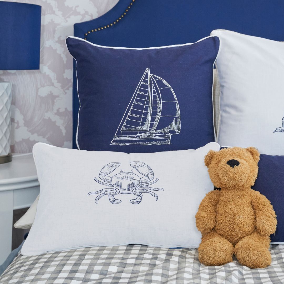 Crab White Kids Cushion Cover | Mirage Haven 