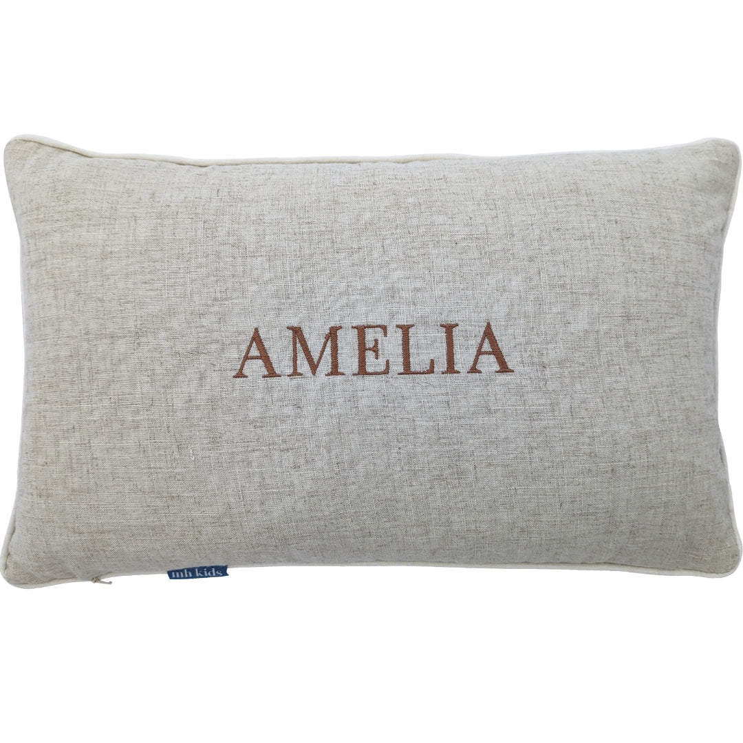 Linen Personalised Kids Cushion Cover | Mirage Haven 