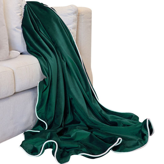 Emerald Green Luxury Velvet Throw | Mirage Haven  