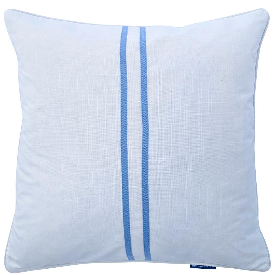 VISTA Twin Stripe Blue and White Cushion Cover | Mirage Haven 