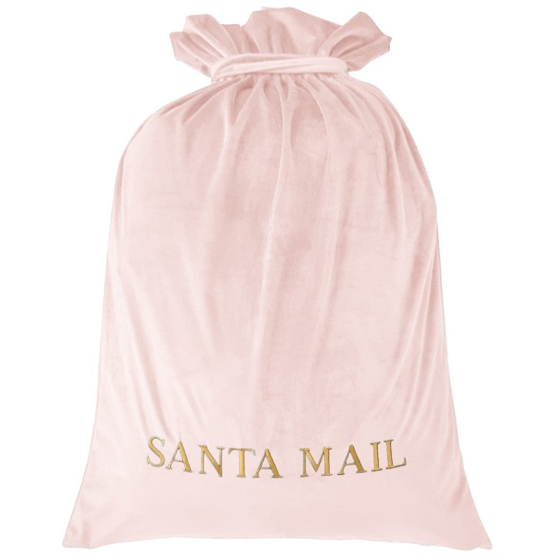 Personalised Velvet Santa Sack Blush Pink | Mirage Haven 