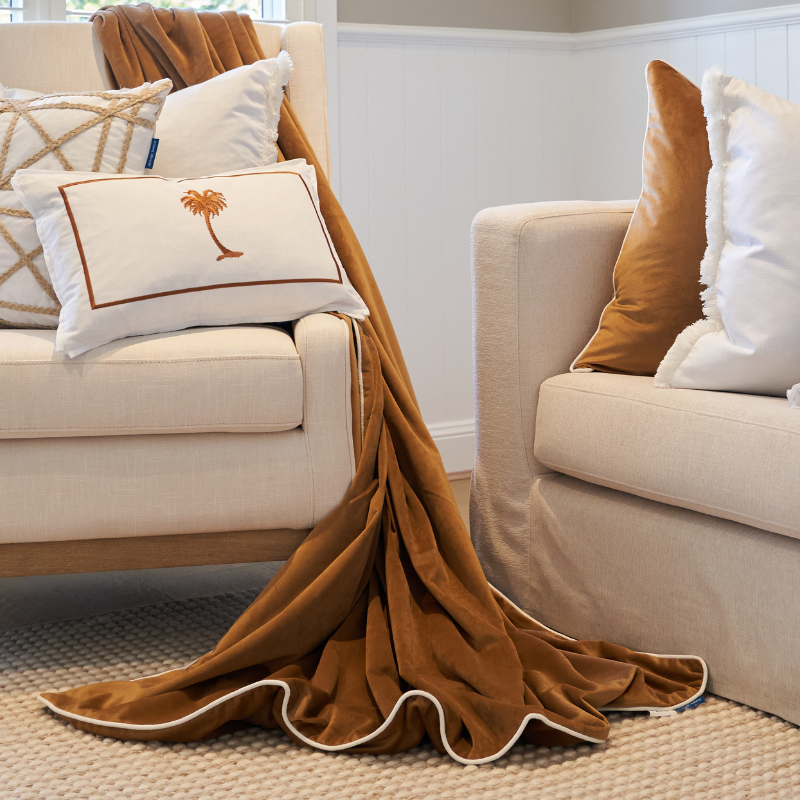 Brown Luxury Velvet Throw | Mirage Haven  