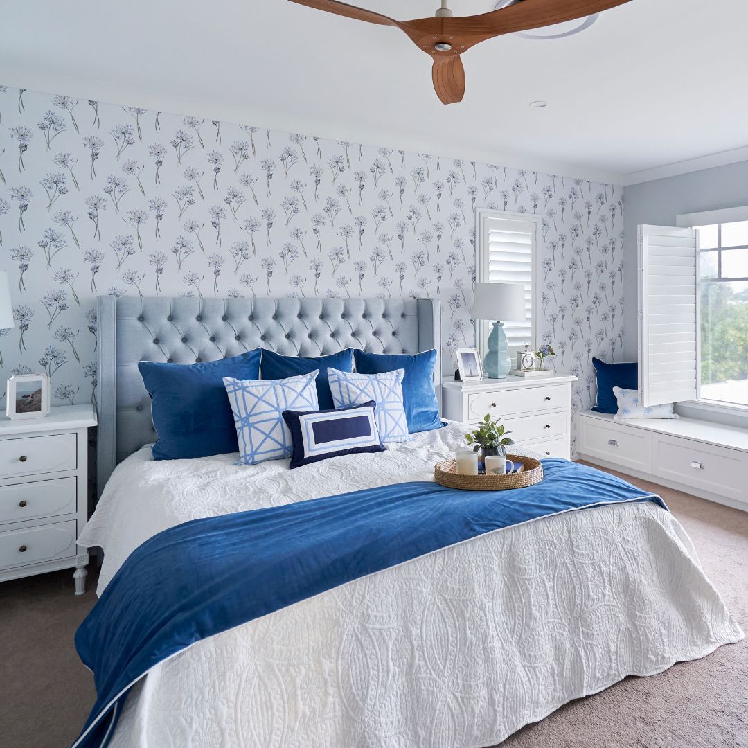 French Blue Plush Luxury Velvet Throw | Mirage Haven 