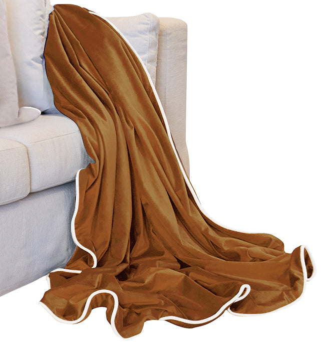 Brown Luxury Velvet Throw | Mirage Haven  