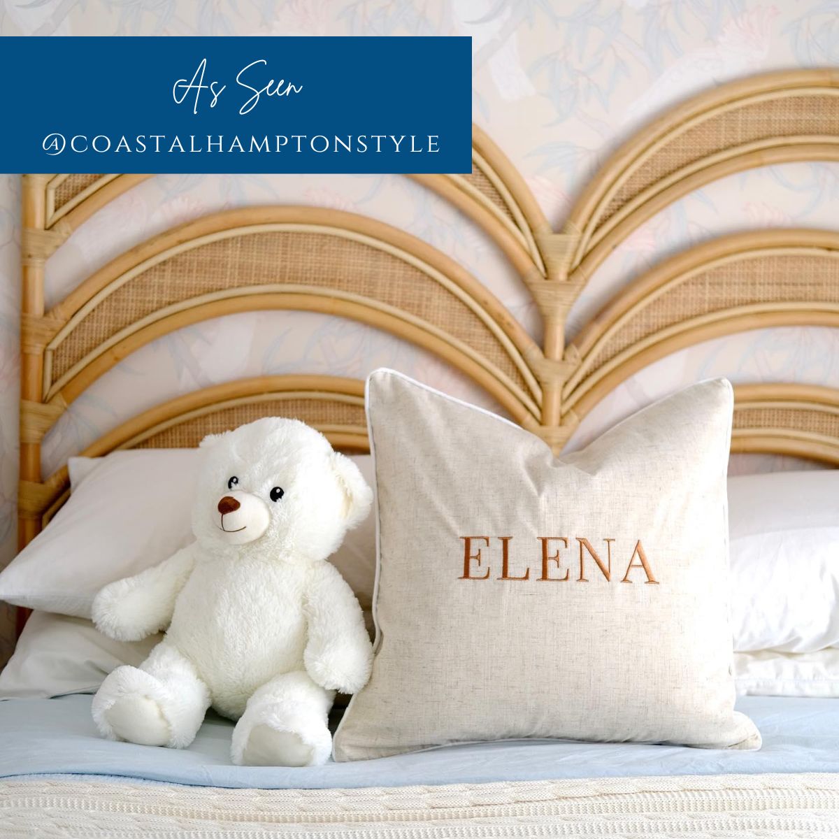 Linen Personalised Kids Cushion Cover | Mirage Haven