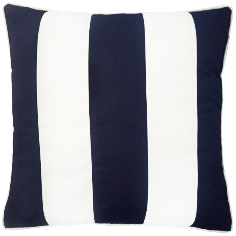 KIRRA Dark Blue Striped Outdoor Cushion Cover | Mirage Haven  