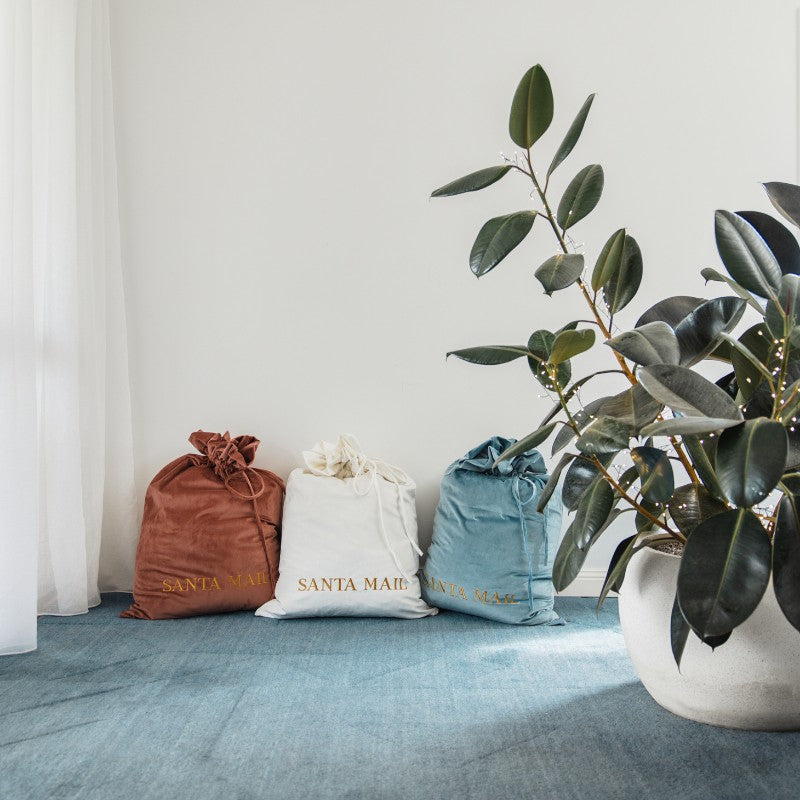 Luxury Personalised Velvet Santa Sack Rose | Mirage Haven 